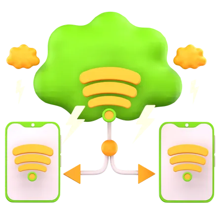 Smart connection  3D Icon