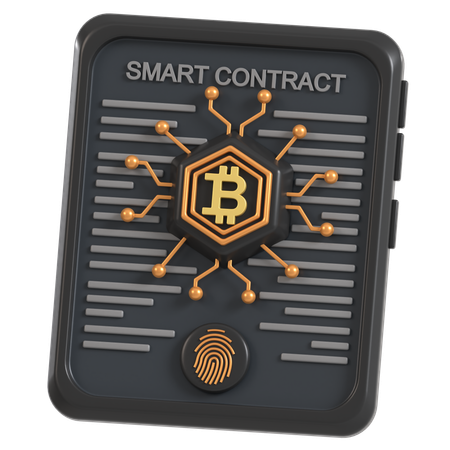 Smart Contract  3D Icon