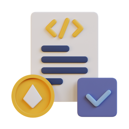 Smart Contract  3D Icon