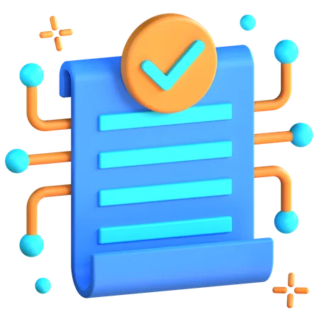 Smart Contract  3D Icon