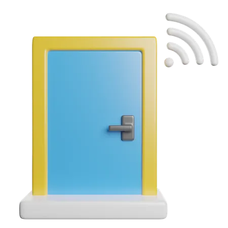 Smart Door Security 3D Icon