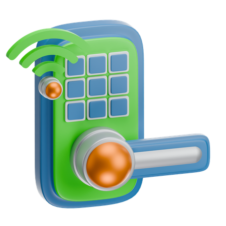 스마트 도어  3D Icon