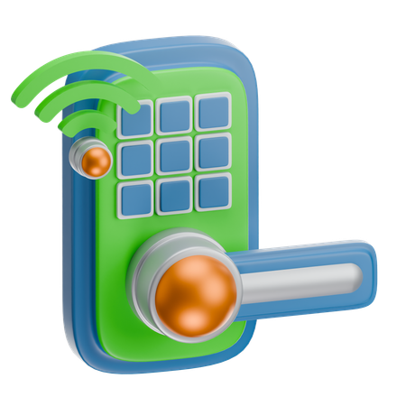 Smart Door  3D Icon