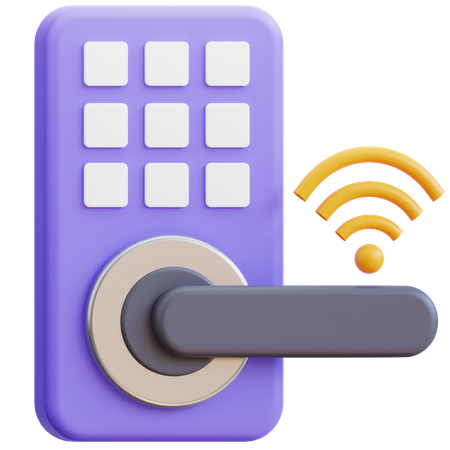 Smart Door  3D Icon