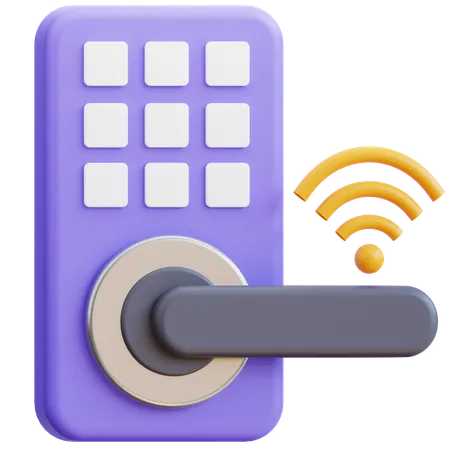 Smart Door  3D Icon