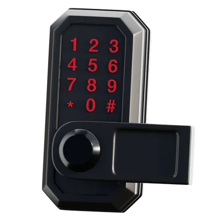 Smart Door Lock 3 D Icon 3D Icon