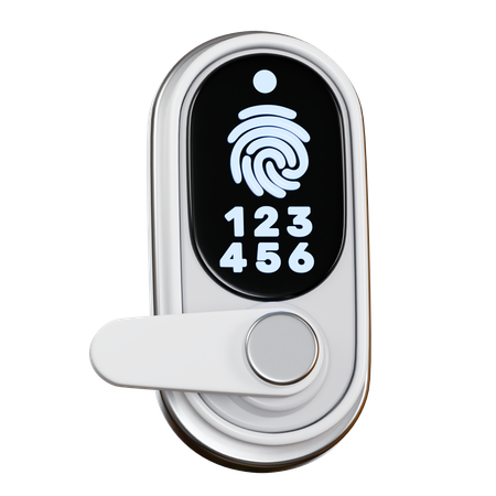 Smart Door Lock  3D Icon