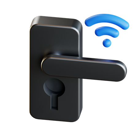 Smart Door Lock  3D Icon