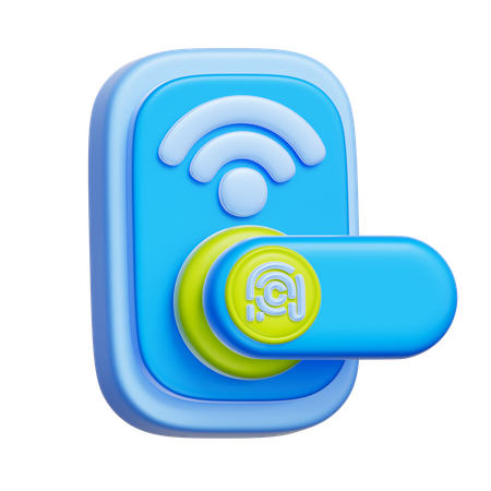 Smart Door Lock  3D Icon
