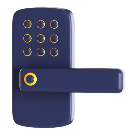 Smart Door Lock  3D Icon