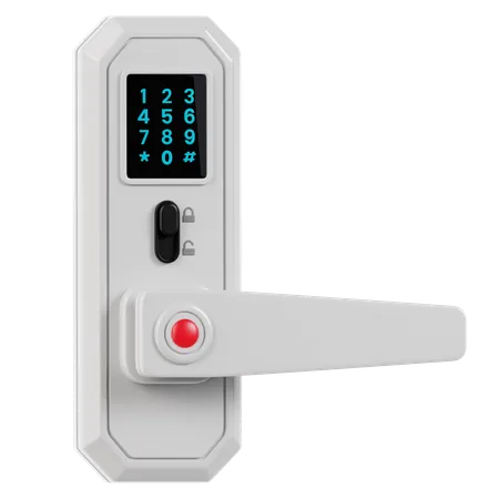 Smart Door Lock  3D Icon