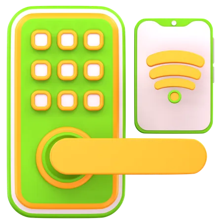 Smart door lock  3D Icon