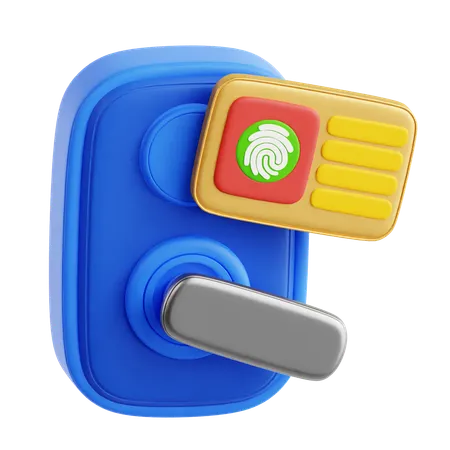 Smart Door Lock  3D Icon