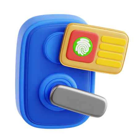 Smart Door Lock  3D Icon