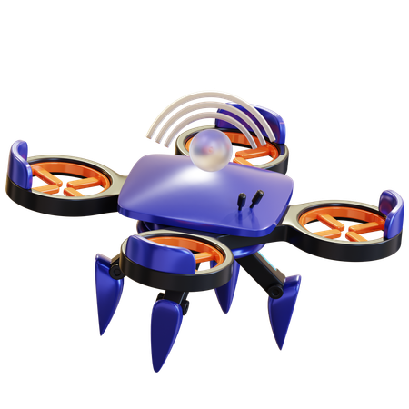 Smart Drone  3D Icon