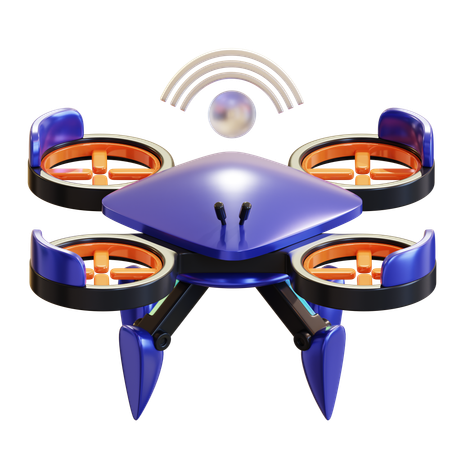 Smart Drone  3D Icon