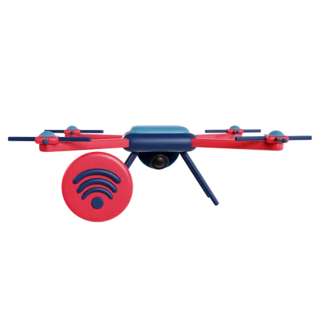 Smart Drone Technology  3D Icon
