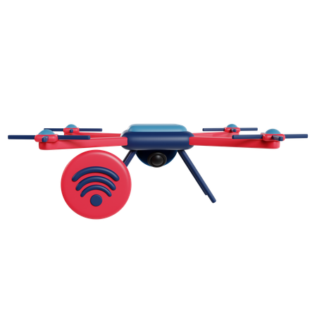 Smart Drone Technology  3D Icon