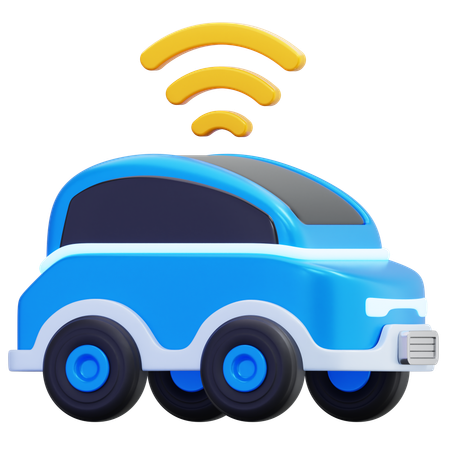 Smart Electric Car  3D Icon