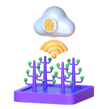 Smart Farm  3D Icon