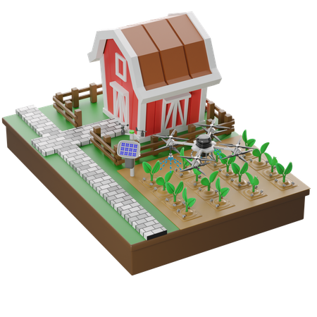 스마트팜  3D Icon