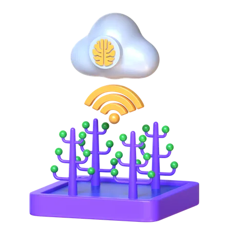 Smart Farm  3D Icon