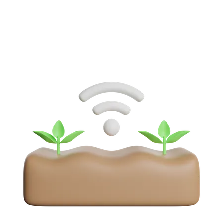 Smart Farm Technology 3D Icon