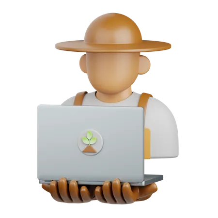 Smart Farmer  3D Icon