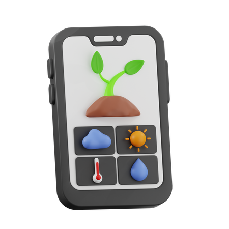 Smart Farming App  3D Icon