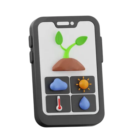 Smart Farming App  3D Icon