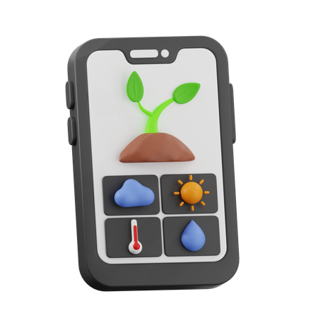 Smart Farming App  3D Icon