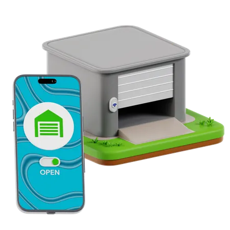 Smart Garage Door  3D Icon