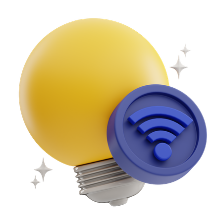 Intelligente Glühbirne  3D Icon