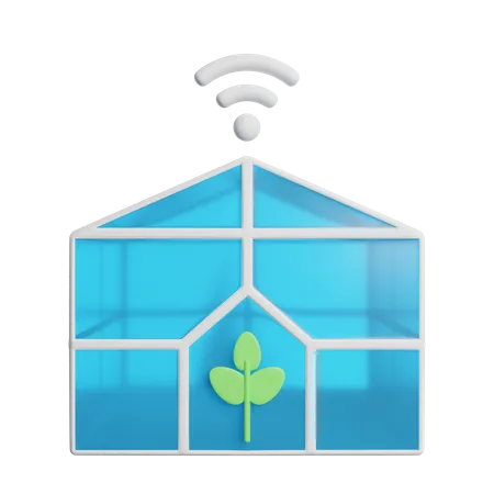 Smart Greenhouse Farm 3D Icon