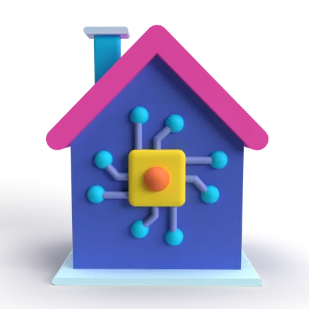 Intelligentes Haus  3D Icon