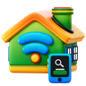 3d smart house logo