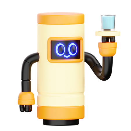 Smart Home Butler Bot  3D Icon