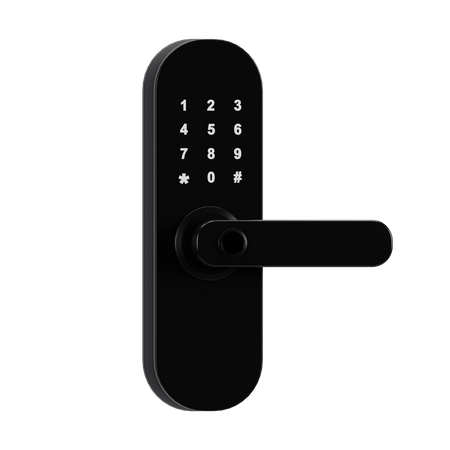 Smart Home Door Lock  3D Icon