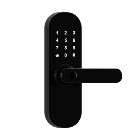 Smart Home Door Lock  3D Icon