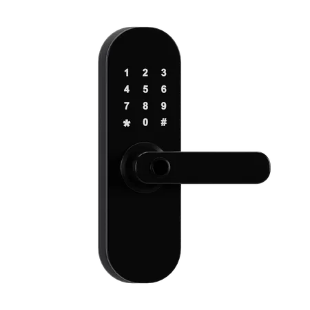 Smart Home Door Lock 3D Icon