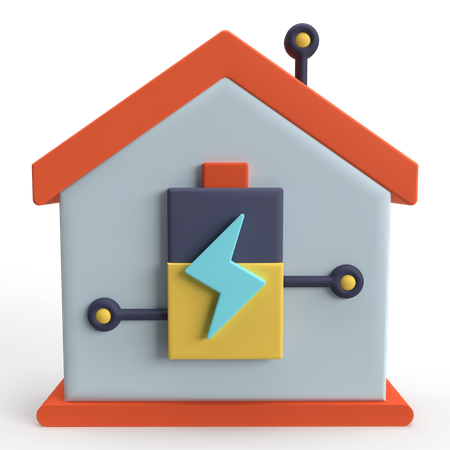 Smart Home Power  3D Icon