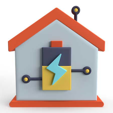 Smart Home Power  3D Icon