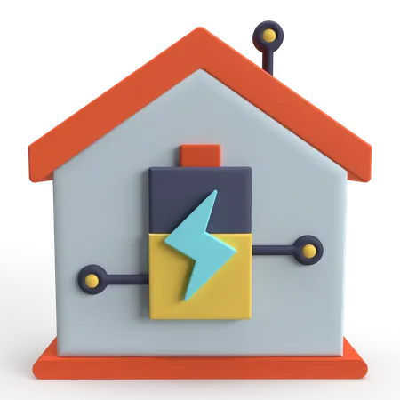 Smart Home Power  3D Icon
