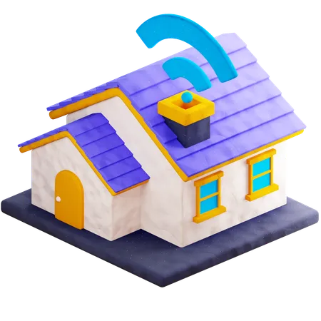 Smart House For Real Estate 3D Icon