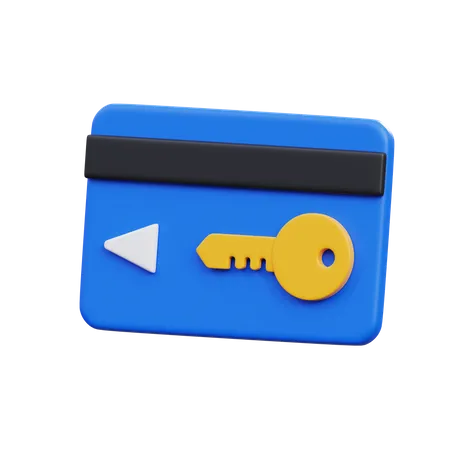 Smart Key Card  3D Icon