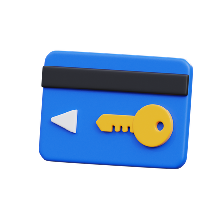 Smart Key Card  3D Icon