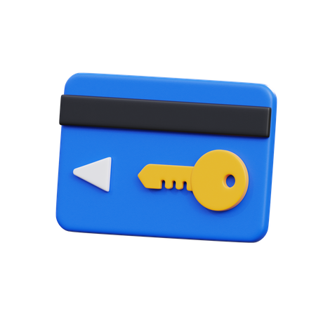 Smart Key Card 3D Icon