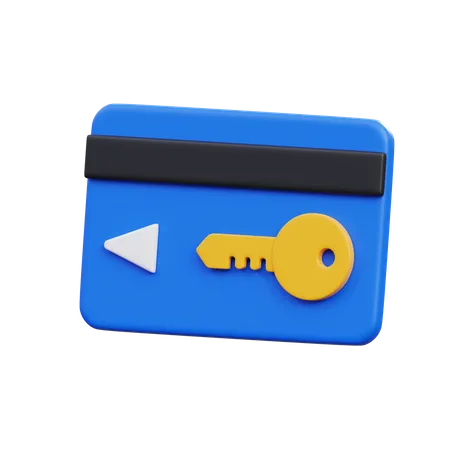 Smart Key Card 3D Icon