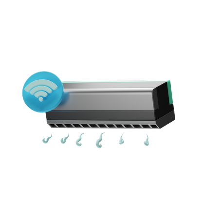 Intelligente Klimaanlage  3D Illustration