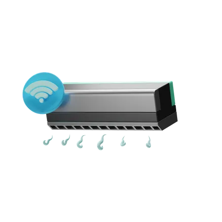 Intelligente Klimaanlage  3D Illustration